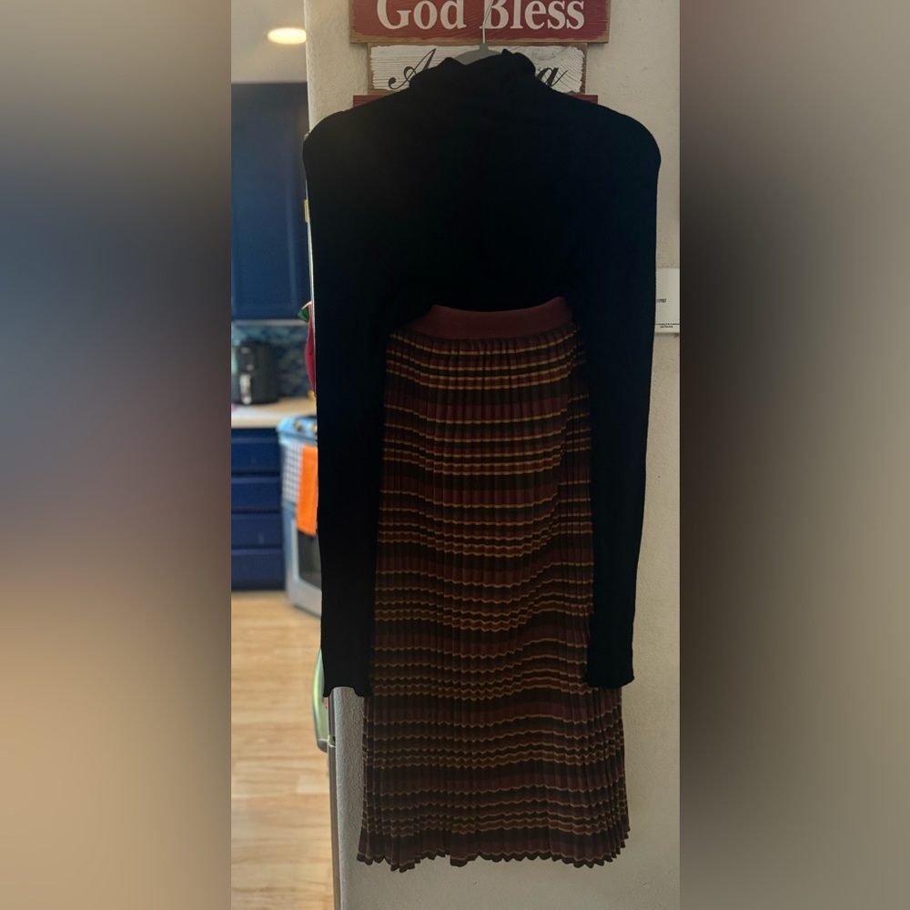 NWT Free People Knit Bodysuit and Boheme Pleated Skirt